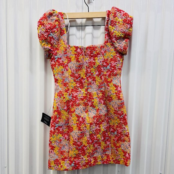 NWT LULUS Floral Print Mini Dress SZ M - Picture 4 of 6